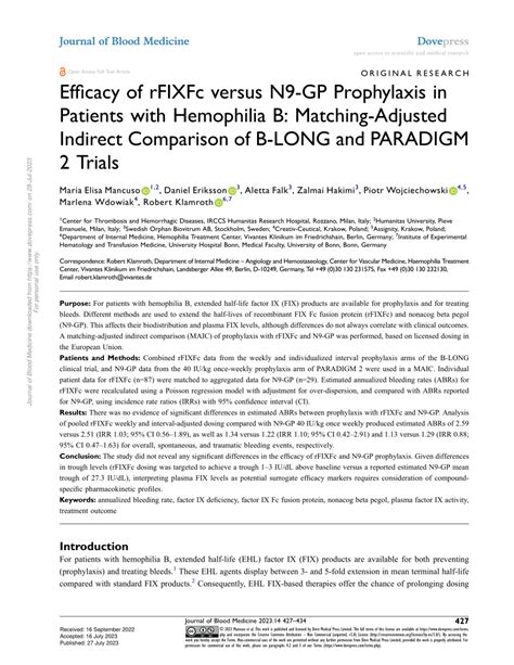 Pdf Efficacy Of Rfixfc Versus N Gp Prophylaxis In Patients With