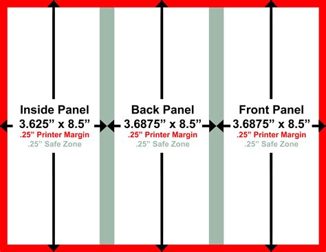 Tri Fold Brochure Template Dimensions