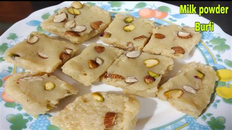 Milk Powder Burfi Recipe Instant Burfi In 10 Minutes Milk Powder