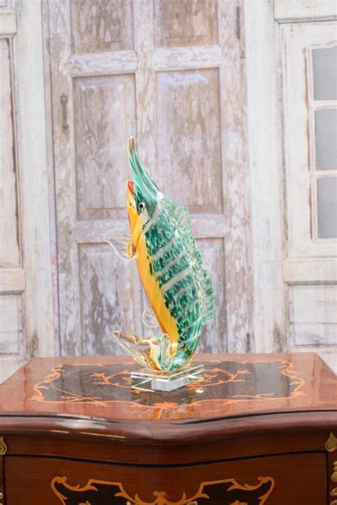 Szkło Murano Style Ryba Miecznik Glass Figurka Kraków Kup Teraz