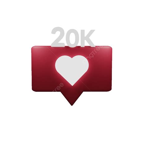 Instagram Comment 3d Png 3d Likes Instagram 20k 200000 Media Button