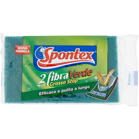 Spugna Fibra Verde Grasso Stop X2 SPONTEX 1 PZ Coop Shop