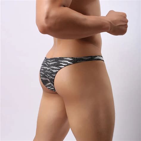 Sexy Mens Biqu Ni Cueca Leopardo Gordo Gay Men Briefs Troncos Suaves