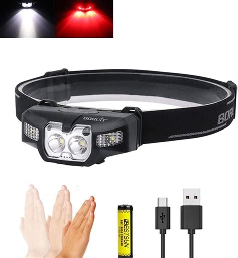 Led Head Torch Rechargeable 1000 Lumen Ultra Bright White And Red Light