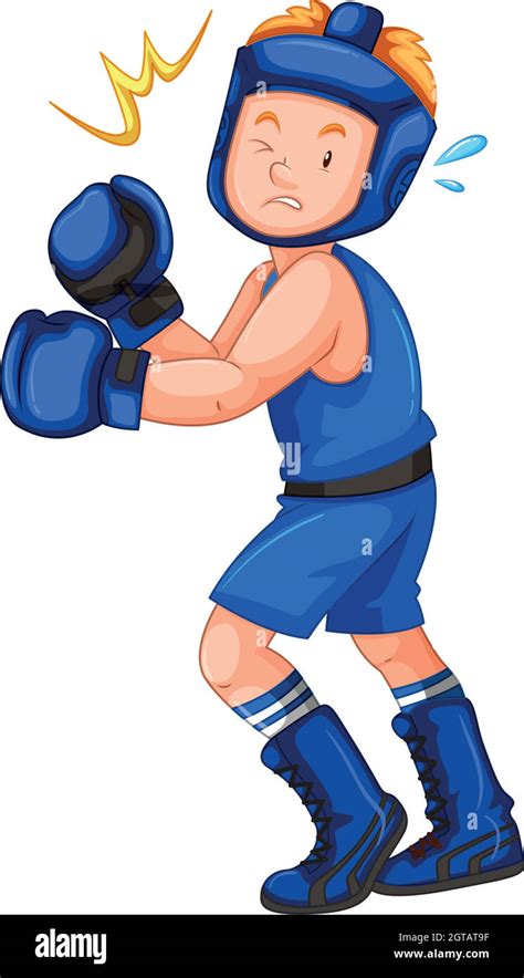 Knockout Punch To A Boxer Isolated Stock Vector Image Art Alamy