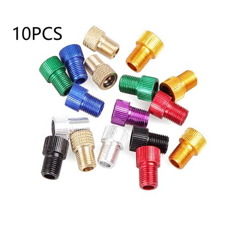 10pcs Bicicleta Pump Tire Tyre Inflator Valve Adaptor Cycle Bicycle Bike Presta To Schrader Pump