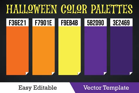 Halloween Color Palettes Vector Graphic By RODesign Creative Fabrica