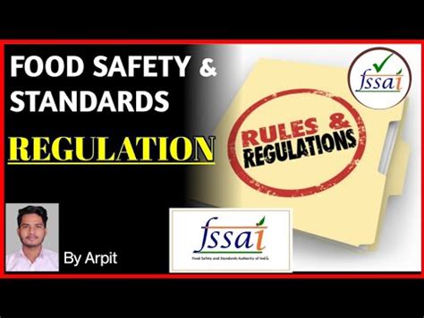 Food Safety And Standards Regulation Fss Rules Regulations Fssai