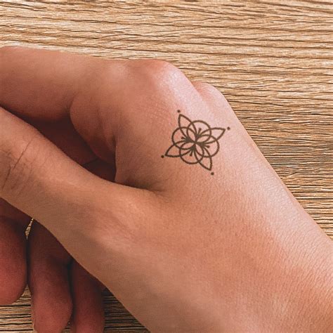 Simple Mandala Flower Tattoo