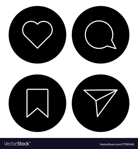 Social Media Icons Instagram Like Comment Share And Save Icons Web