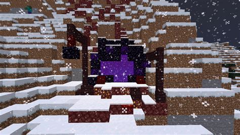 I Made A Custom Nether Portal In The Snow Rminecraft