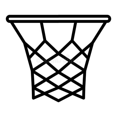 Icono De La Cesta Del Baloncesto Estilo Del Esquema Ilustración del