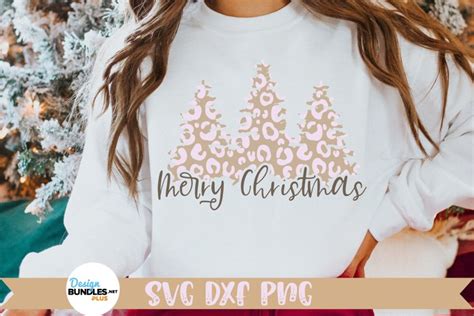 Leopard Print Christmas Trees Svg