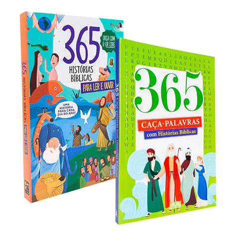 Kit 365 Histórias Bíblicas para Ler e Ouvir 365 Atividades para Meninos