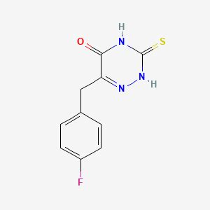 6 4 Fluorobenzyl 3 Mercapto 1 2 4 Triazin 5 Ol S3047776 Smolecule