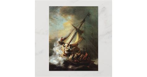 Rembrandt Art Painting Christ in the Storm Postcard | Zazzle