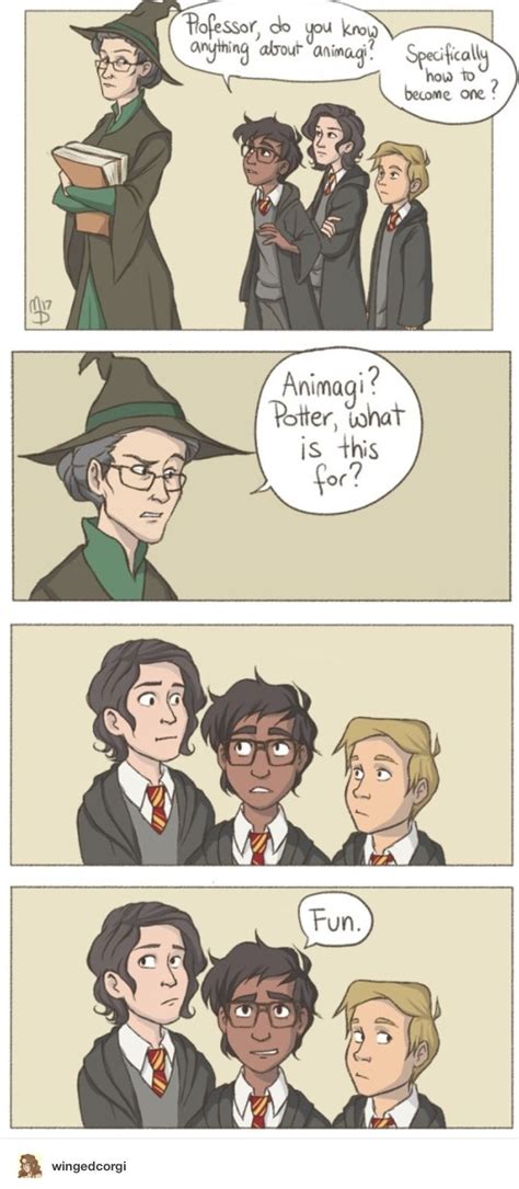 The Marauders And McGonagall By Wingedcorgi Harry Potter Comics