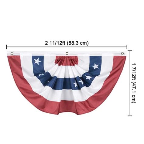 1 5x3ft American Pleated Fan Flag 6pcs Bed Bath And Beyond 36407502