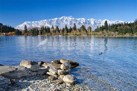 New Zealand Stock Photos The Remarkables Sunny Winter Day Lake