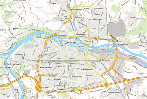 Regensburger Dom Stadtplan Mit Satellitenfoto Und Hotels Von Regensburg