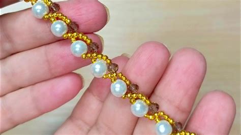 Easy Simple Pearl Bracelet Membuat Gelang Mutiara Handmade Diycrafts Serbaserbilina Youtube