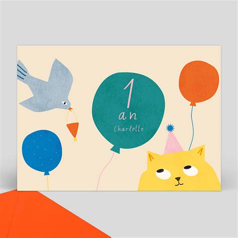 Invitation Anniversaire Enfant Animaux Color S Popcarte