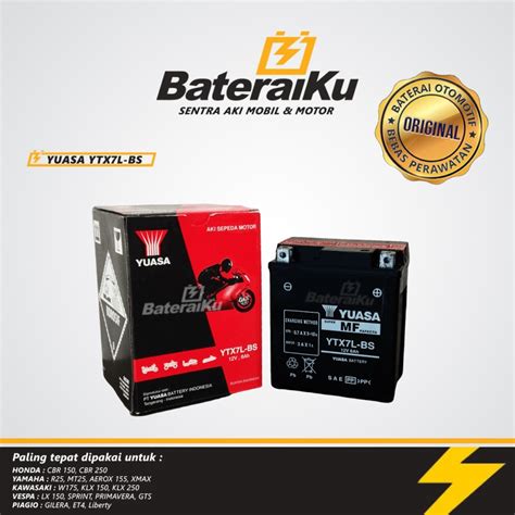 Aki Motor Yuasa MF YTX7L BS Bateraiku