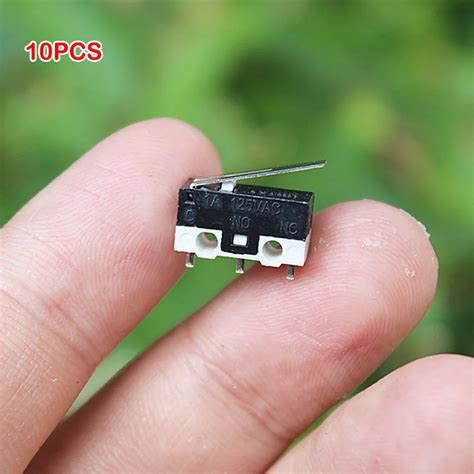 10PCS Mini Micro Limit Switch NO NC 3 Pins PCB Terminals 1A 125V Button