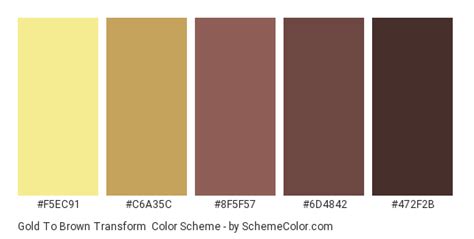 Gold To Brown Transform Color Scheme Brown