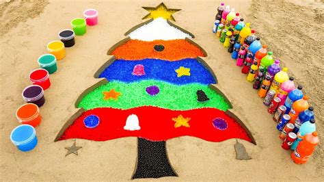 How To Make Rainbow Christmas Tree With Orbeez Fanta Sprite Coca