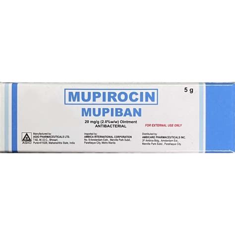 Mupiban Mupirocin Mg G Ointment G Price In The Philippines