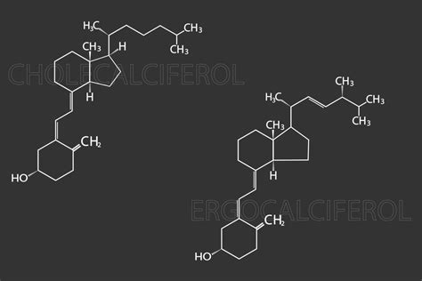 Colecalciferol O Ergocalciferol Molecular Esquelético Químico Fórmula 37960268 Vector En Vecteezy