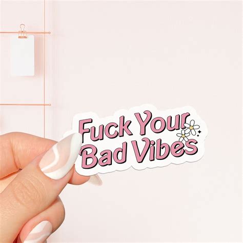 Fuck Your Bad Vibes Stickers Bookish Sticker Book Lover Gift