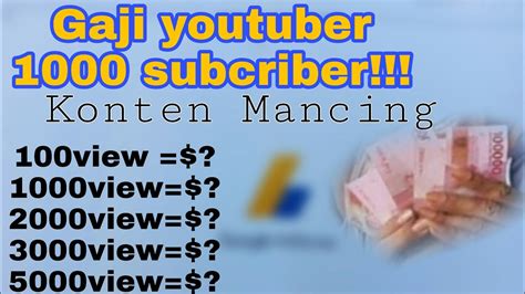 Gaji Youtuber Pemula Modal Hp Konten Mancing Dan Unboxing Pin Google