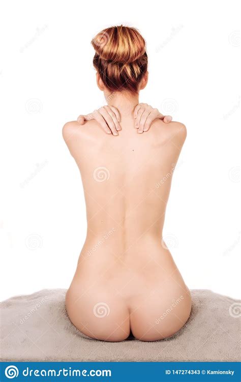 Nude Woman S Back View And Nude Sitting On The Bed Stock Image Image Of People Figure