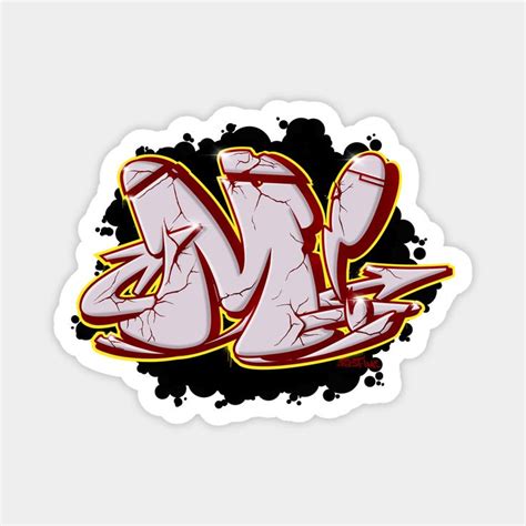 Graffiti Art Letter M Magnet