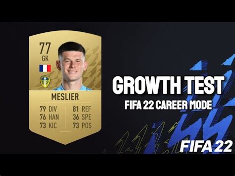 Illan Meslier Growth Test FIFA 22 Career Mode YouTube