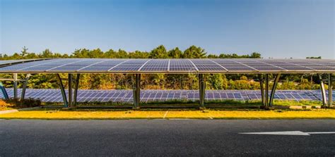 Solar Panel Covered Parking Stock Photo - Image of electricity, global ...