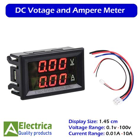 Dc 100 Volt 10 Amp Meter Dual Display Digital Panel Meter Dc Volt And Ampere Power Tester By