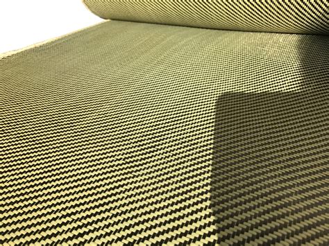 KEVLAR ARAMID Fabric - 8 in x 100 ft - Ylw/Blk Twill - 240g/m2 - 3K TO ...