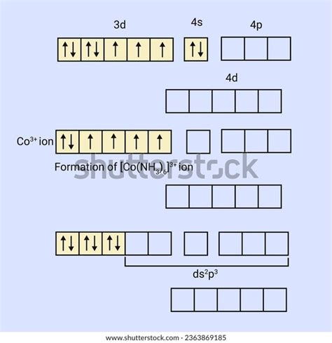 Hybridization Chemistry Defined Concept Mixing Two Stock Vector ...