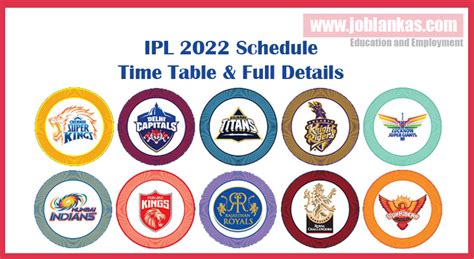 IPL 2022 Schedule – Download PDF Time Table & Full Details - JobLankas.com