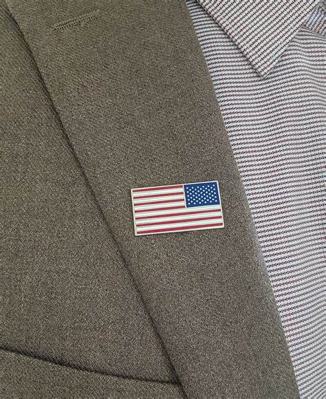 American USA Flag Enamel Lapel Pin with Magnetic Backing for | Etsy