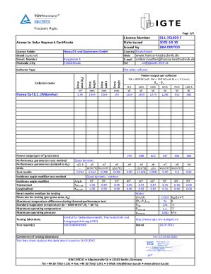 Fillable Online S R Solar Keymark Fax Email Print Pdffiller