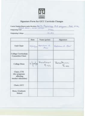 Fillable Online Ecu Fro E A S T Carolina University Signature Form For