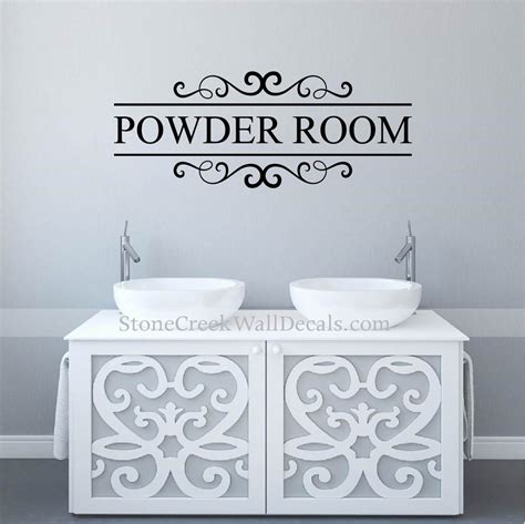 Powder Room Decal Bathroom Wall Decor Restroom Wall Decal Etsy