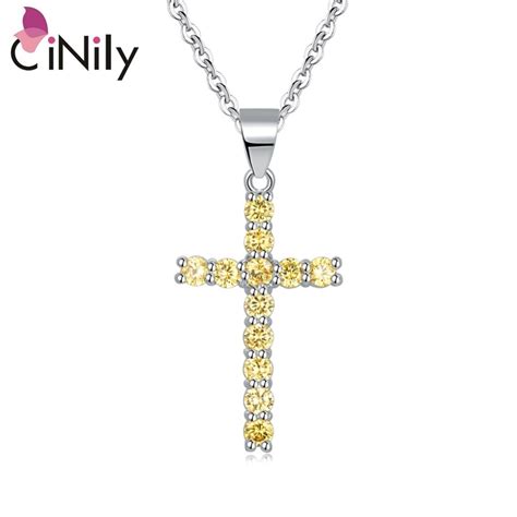 Cinily Colgante Multicolor De Circonia C Bica Para Mujer Joyer A De