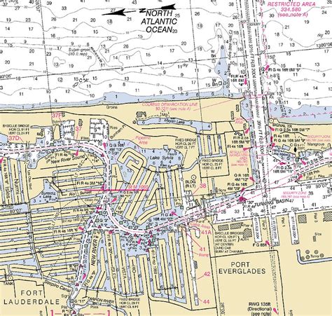 Fort Lauderdale Port Everglades Florida Nautical Chart Mixed Media By