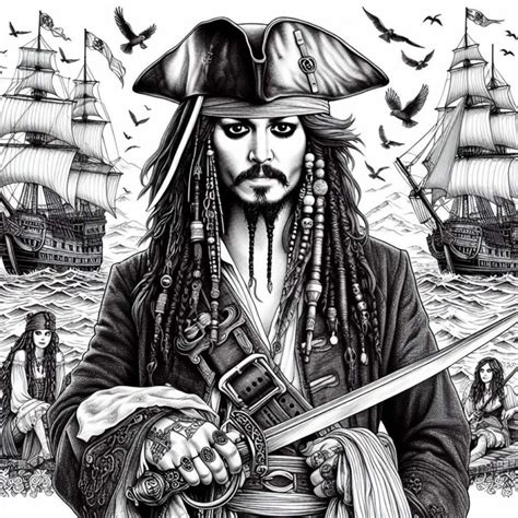 Ces coloriages de Pirates des Caraïbes gratuits te sauveront la mise