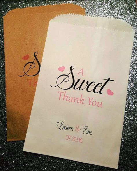 W38 A Sweet Thank You Wedding Candy Bag Wedding Candy Etsy Candy Bags Wedding Wedding Candy